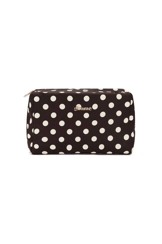Trousses à maquillage à pois, simples, en polyester, accessoires du quotidien
