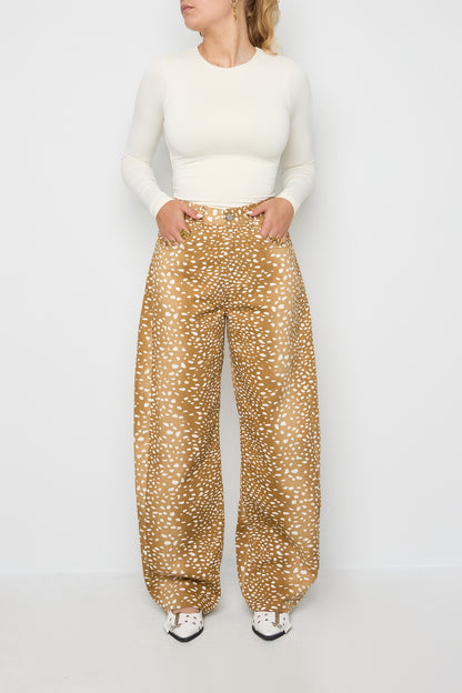 Jeans à motif cerf