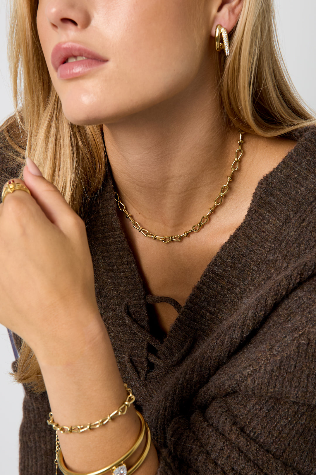 Colliers à chaîne en acier inoxydable, forme géométrique, collection simple pour le quotidien, bijoux pour femmes