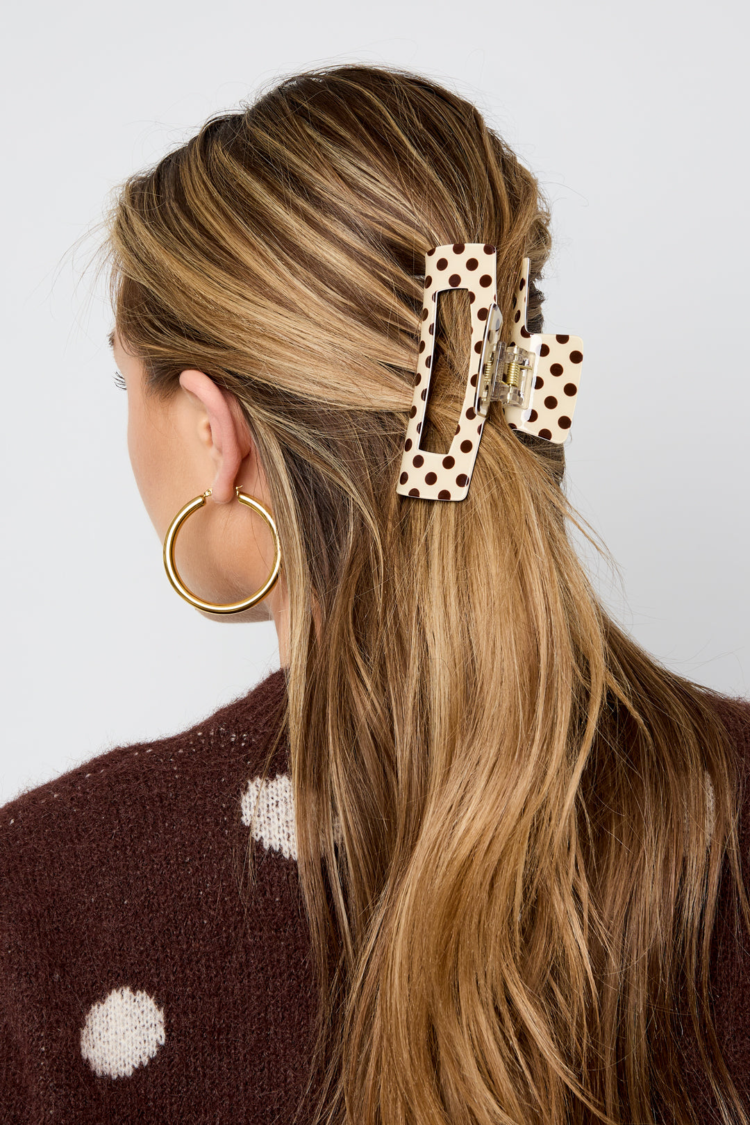 Pinces à cheveux à pois, accessoires du quotidien en PVC