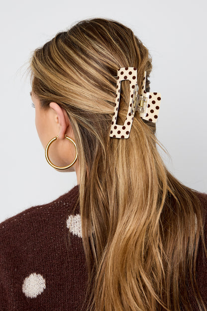 Pinces à cheveux à pois, accessoires du quotidien en PVC