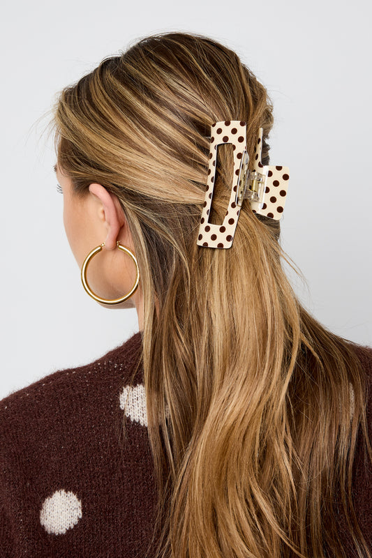 Pinces à cheveux à pois, accessoires du quotidien en PVC