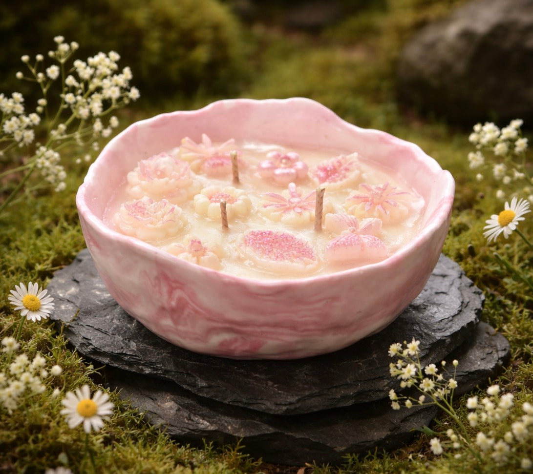 Figue et santal 250g de cire, pot en plâtre de moulage