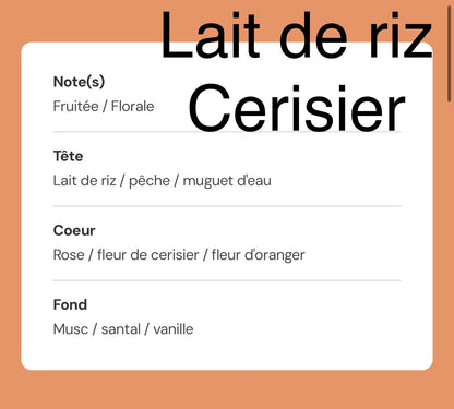 Suspension parfumé Lait de Riz Cerisier