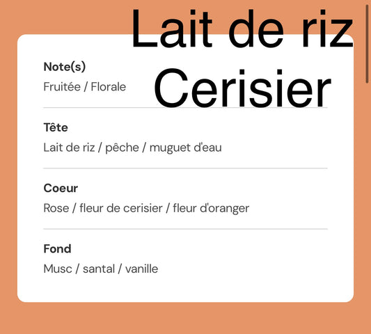 Lait de riz cerisier 75g de cire