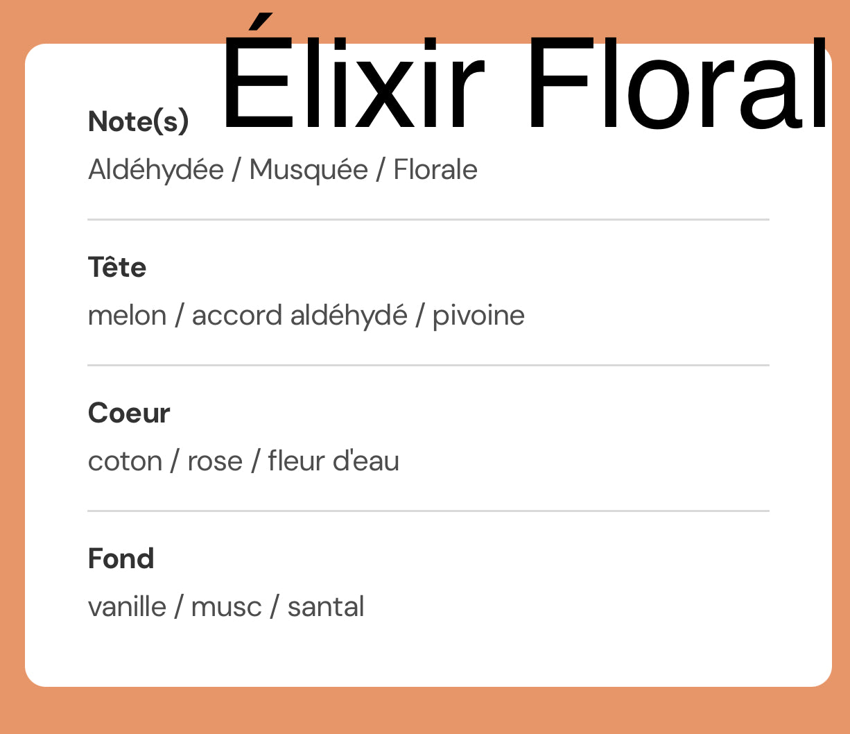 Élixir Floral 65g de cire