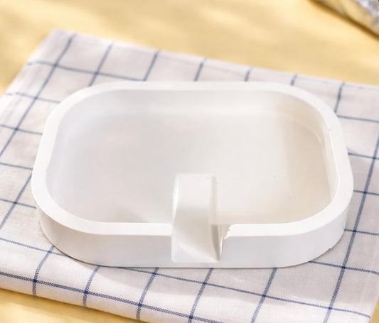 Porte savon ou éponge en plâtre de moulage