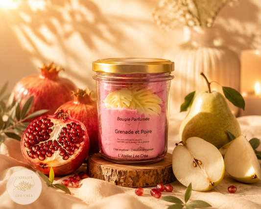 Parfum Grenade et poire 235g de cire