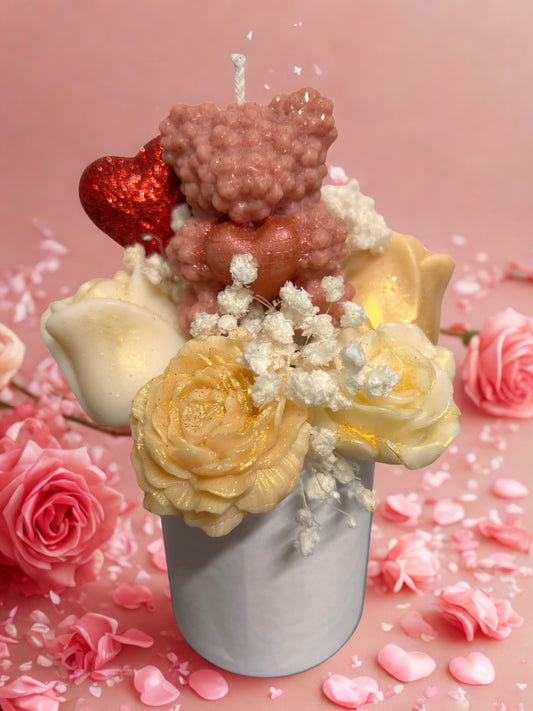 Bouquet parfumé parfum Séduction +/- 150g de cire