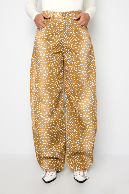 Jeans à motif cerf