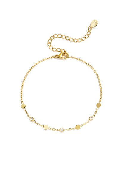 Bracelets à breloques en acier inoxydable, style cercle, collection Daily Simple, bijoux pour femmes